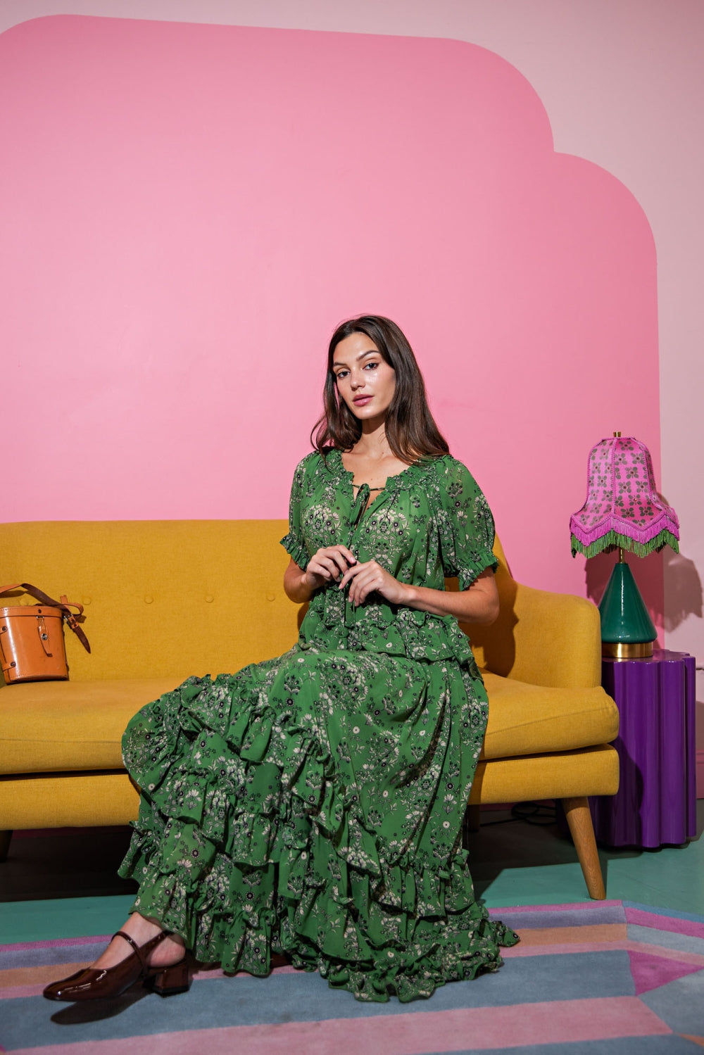 PSS3000-SKIRT_BOTANICAL GREEN