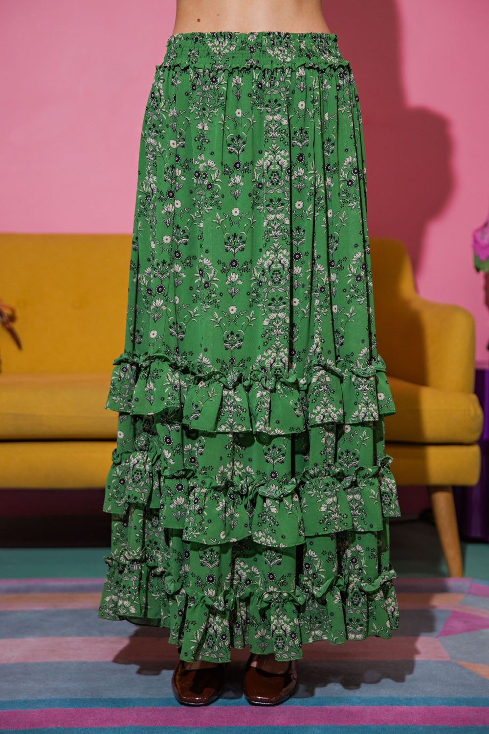 PSS3000-SKIRT_BOTANICAL GREEN