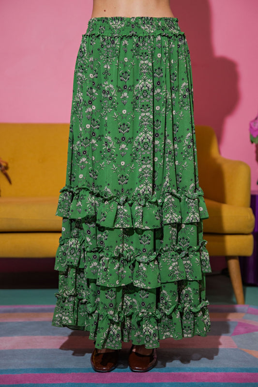 PSS3000-SKIRT_BOTANICAL GREEN