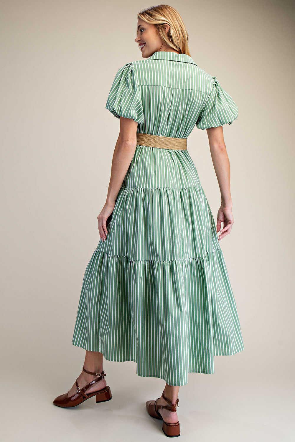 Puff Sleeve Shirt Dress