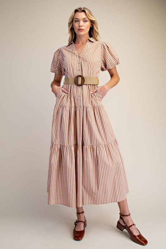 Puff Sleeve Shirt Dress