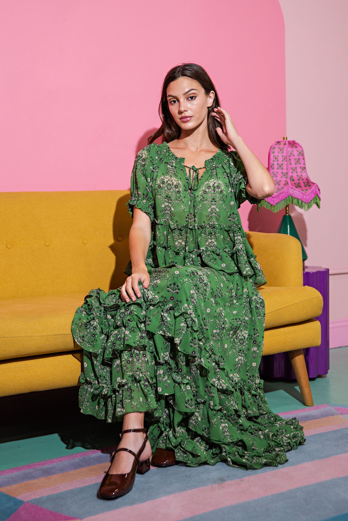Garden Muse Ruffle Set (Top & Skirt)