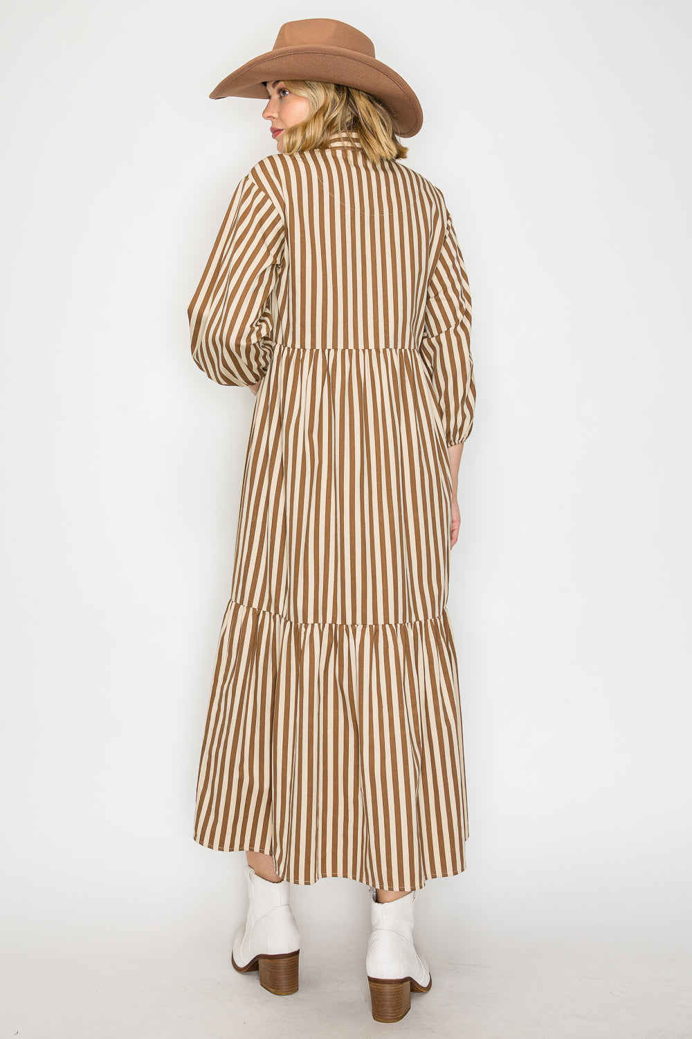 Striped Button Up Maxi Dress