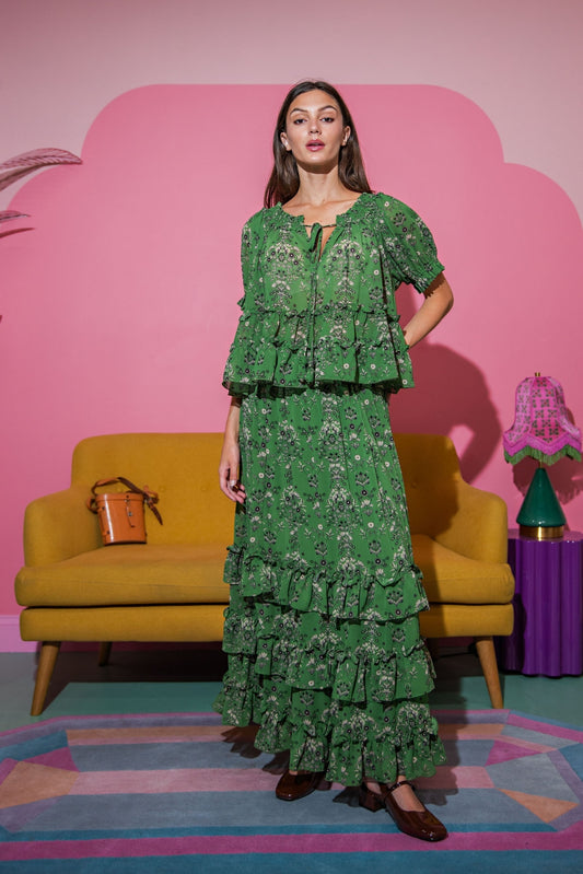 PSS3000-SKIRT_BOTANICAL GREEN