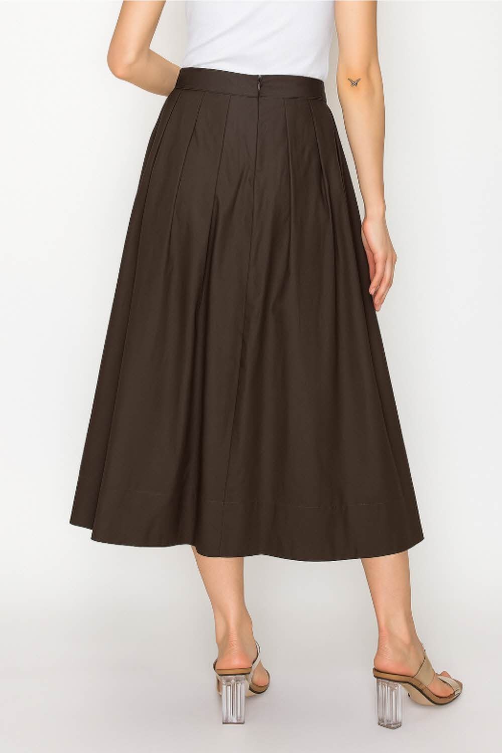 PSB4003 Cotton Pleated Skirt
