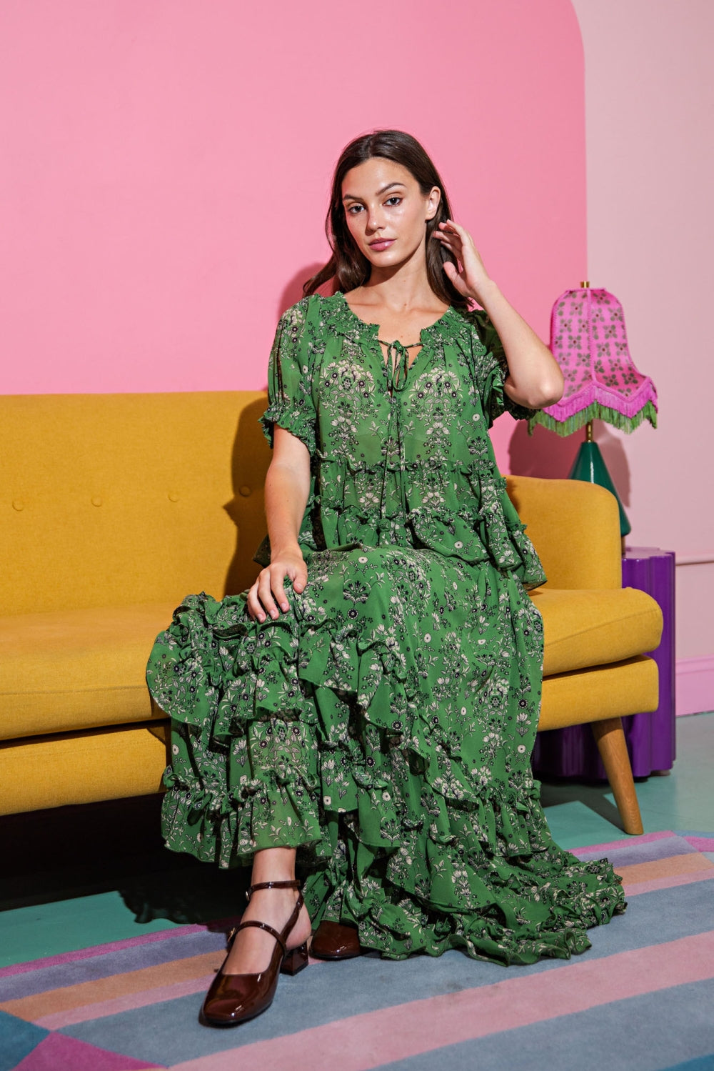 PSS3000-SKIRT_BOTANICAL GREEN