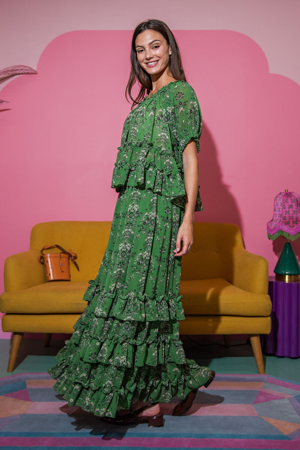 PSS3000-SKIRT_BOTANICAL GREEN
