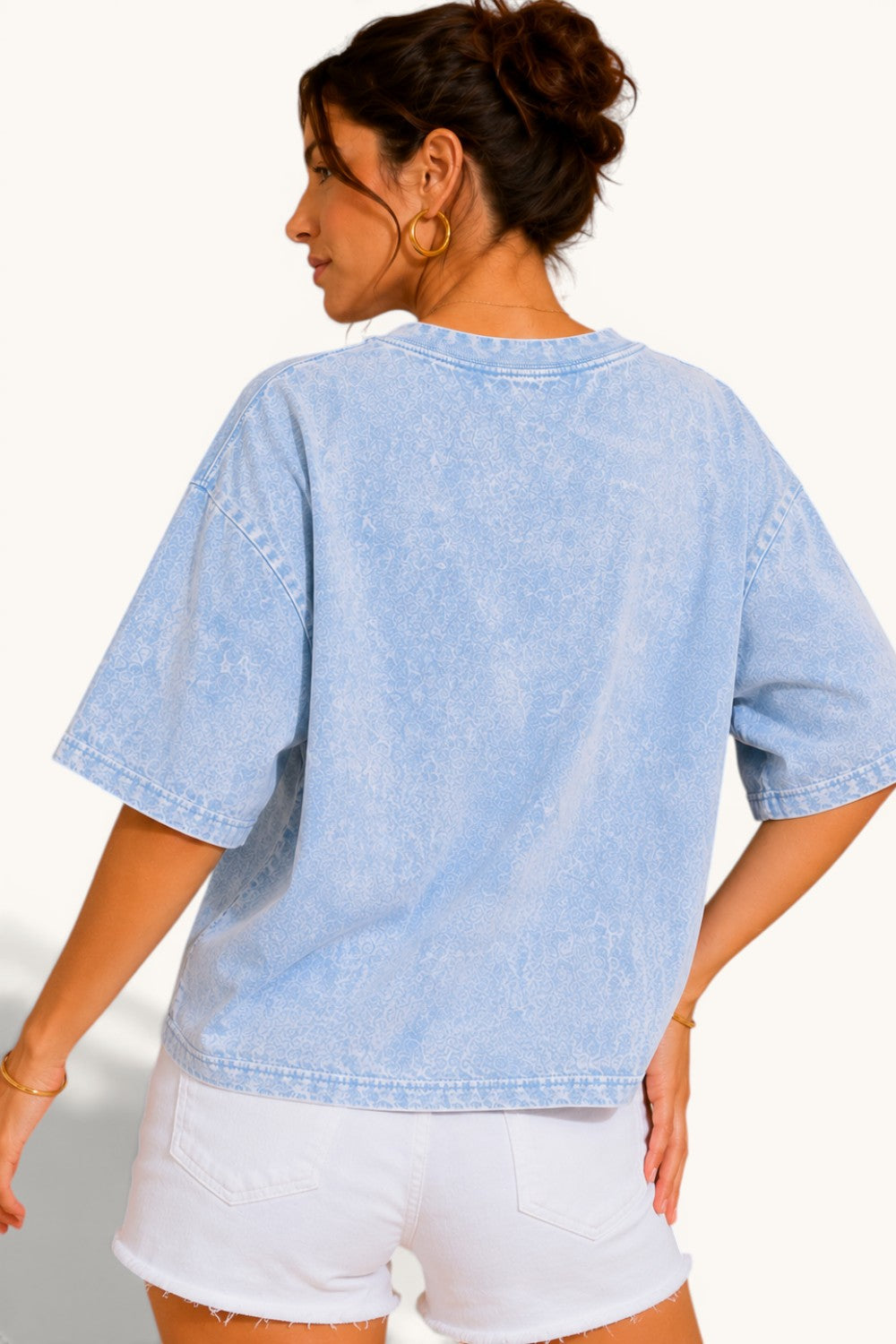 Mineral Wash Long Crop Tee | Relaxed Vintage Fit