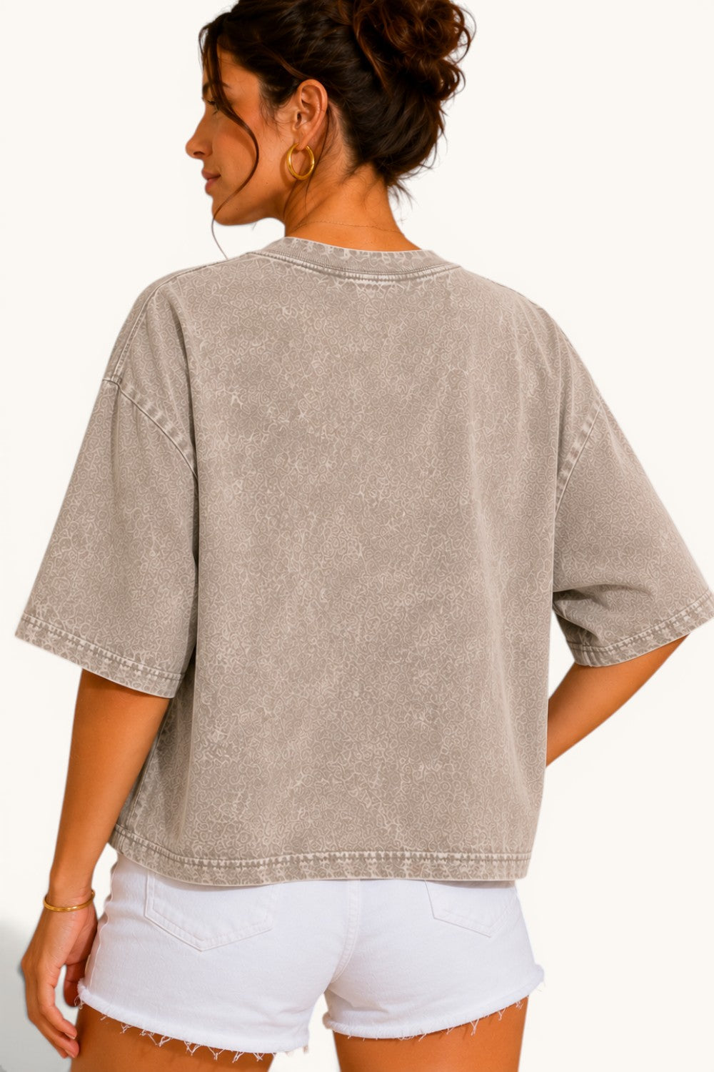 Mineral Wash Long Crop Tee | Relaxed Vintage Fit