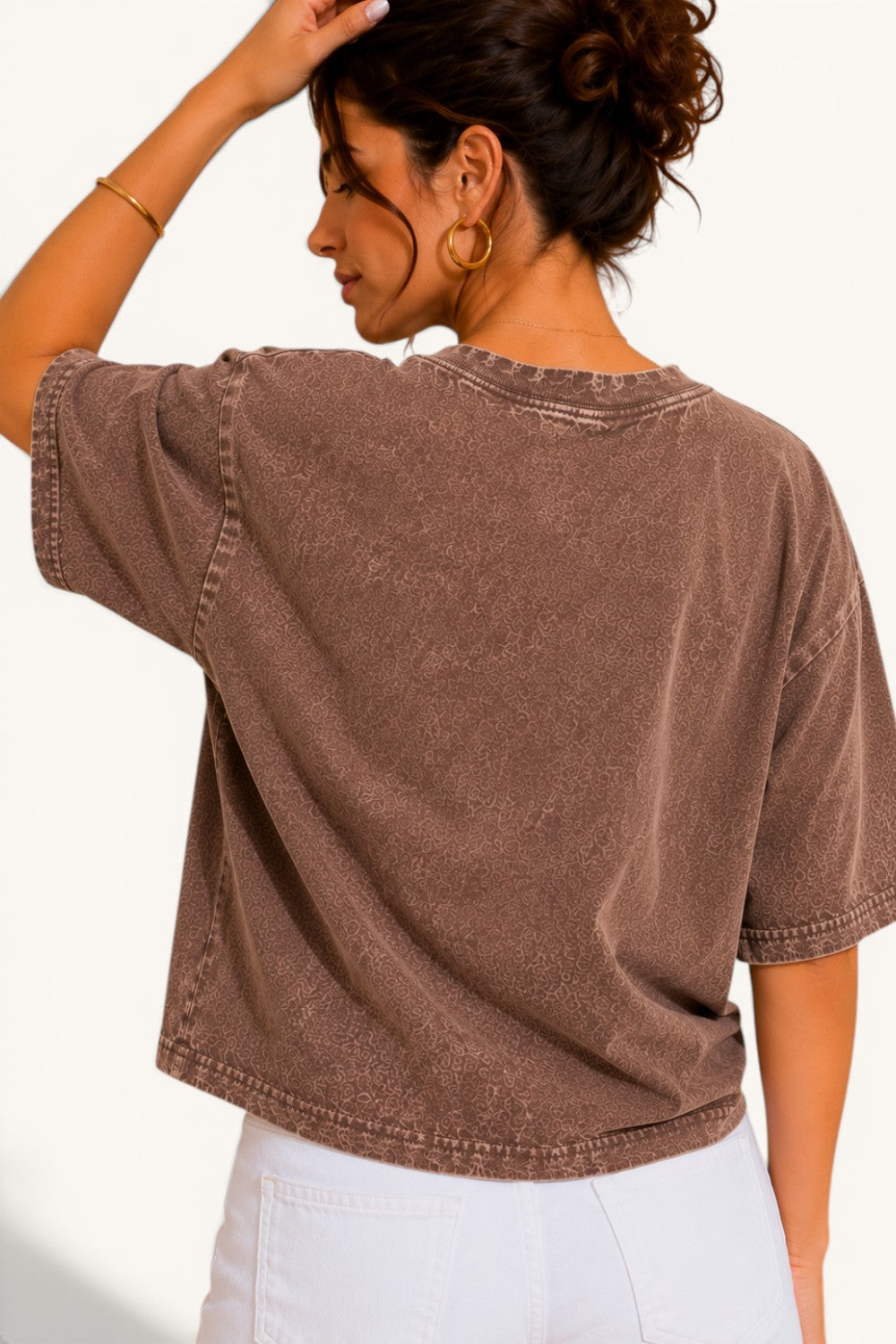 Mineral Wash Long Crop Tee | Relaxed Vintage Fit
