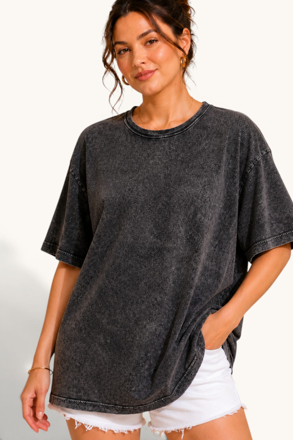 Mineral Washed S/S Boyfriend Fit Tee