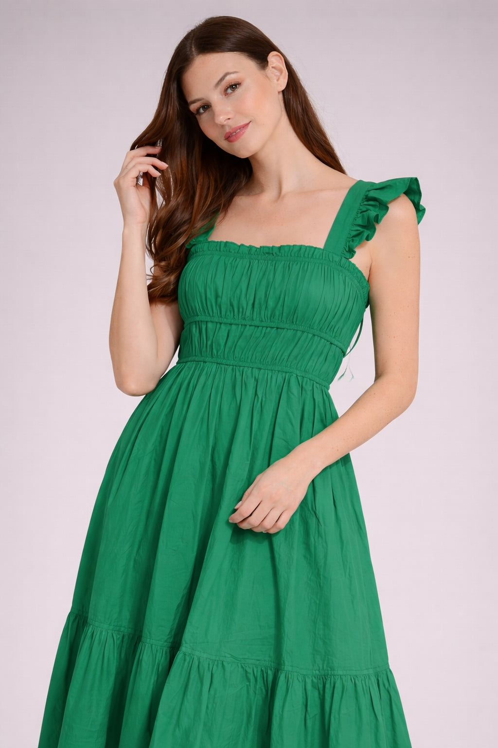 Smocked Square Neck Maxi Dress Womens Boutique Summer Dress