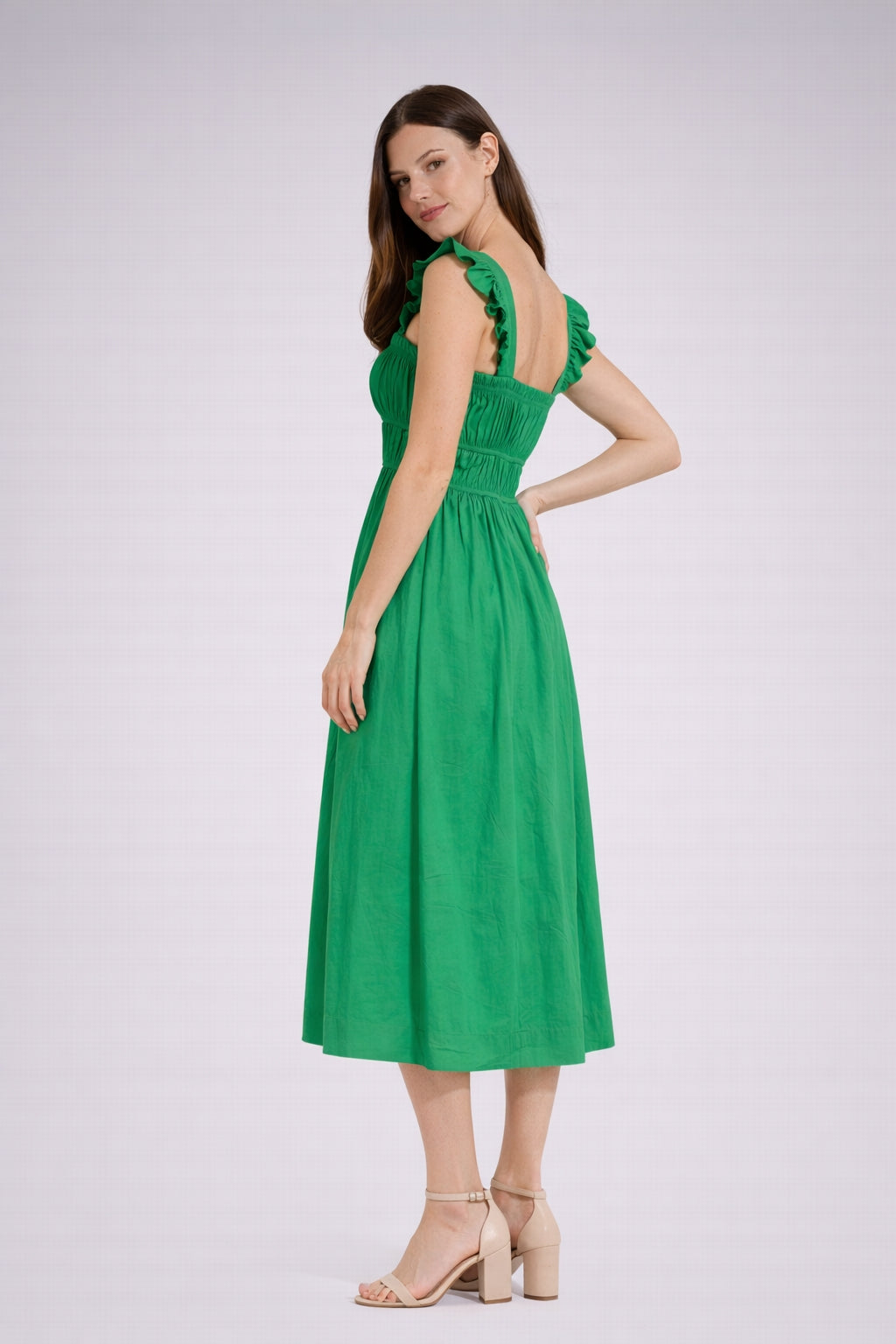 Smocked Square Neck Maxi Dress Womens Boutique Summer Dress