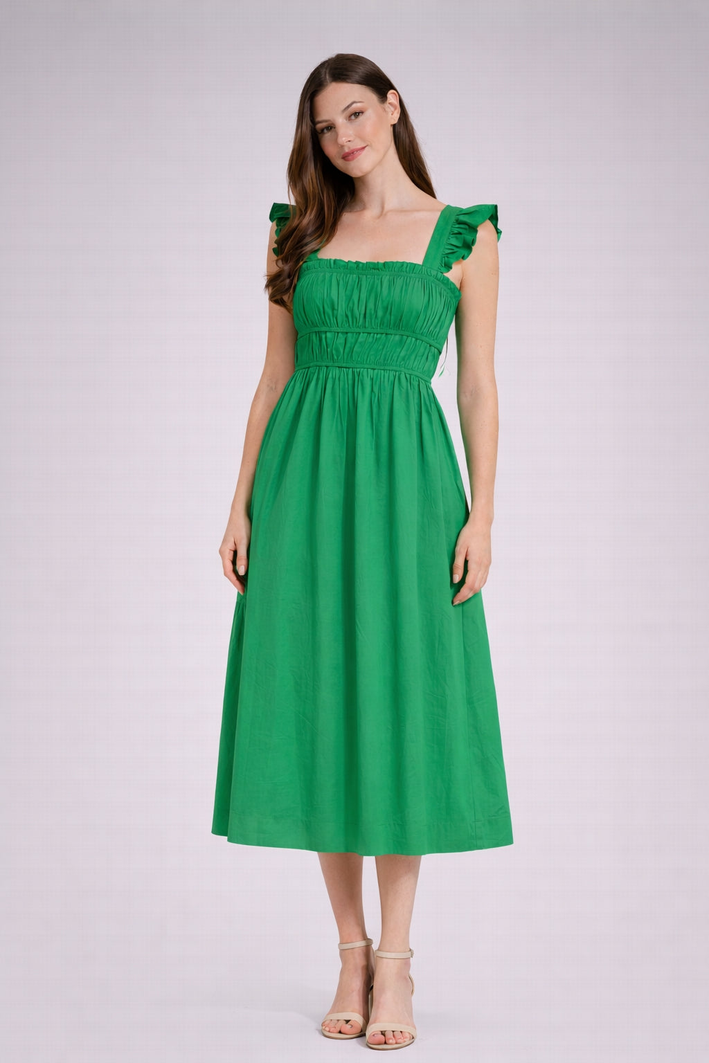 Smocked Square Neck Maxi Dress Womens Boutique Summer Dress