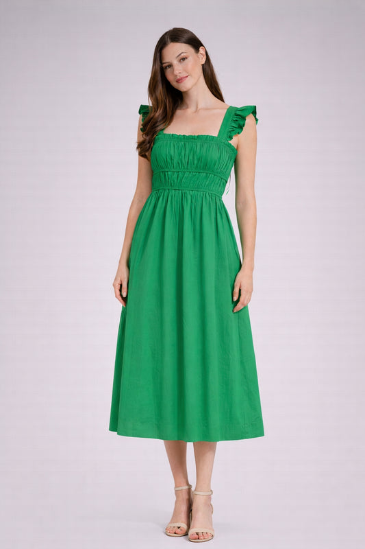 Smocked Square Neck Maxi Dress Womens Boutique Summer Dress