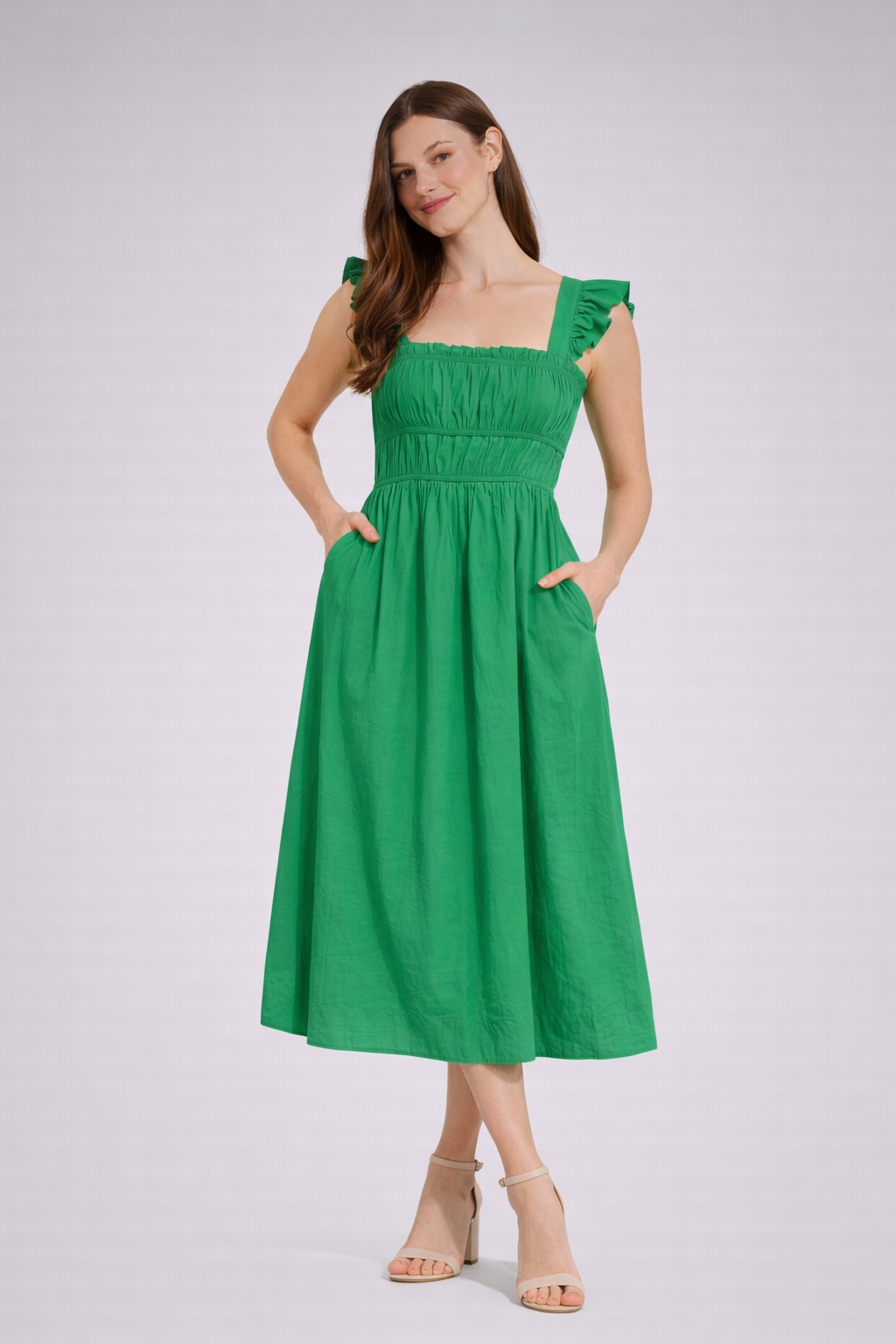 Smocked Square Neck Maxi Dress Womens Boutique Summer Dress