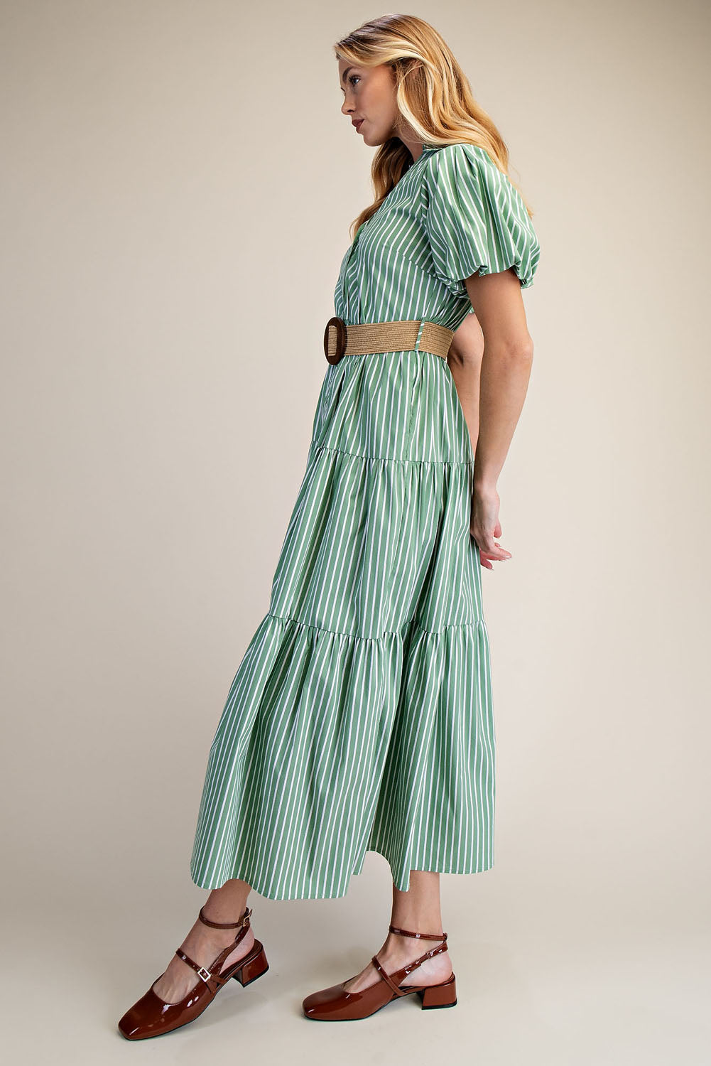 Puff Sleeve Shirt Dress