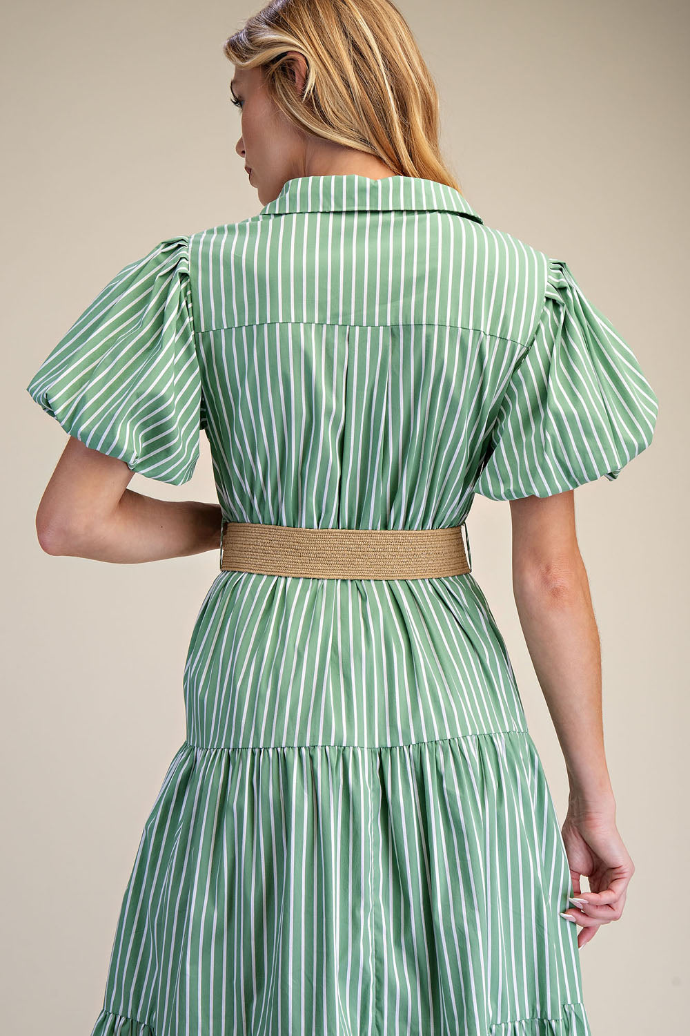 Puff Sleeve Shirt Dress