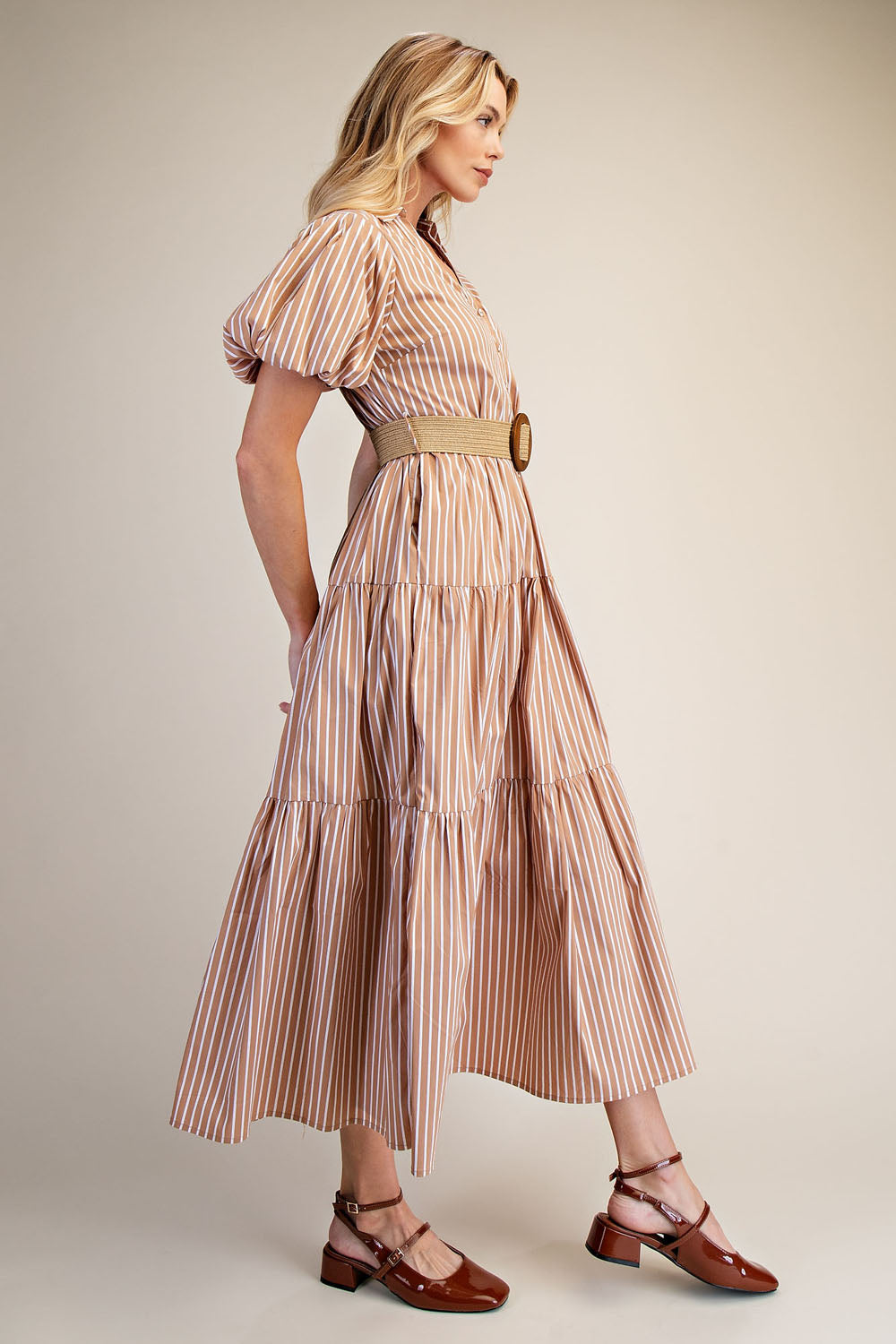 Puff Sleeve Shirt Dress