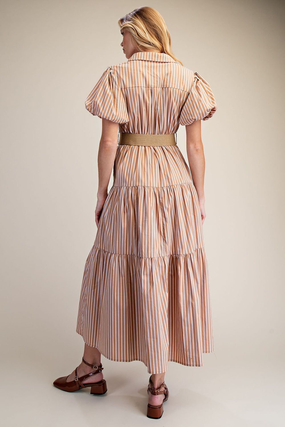 Puff Sleeve Shirt Dress