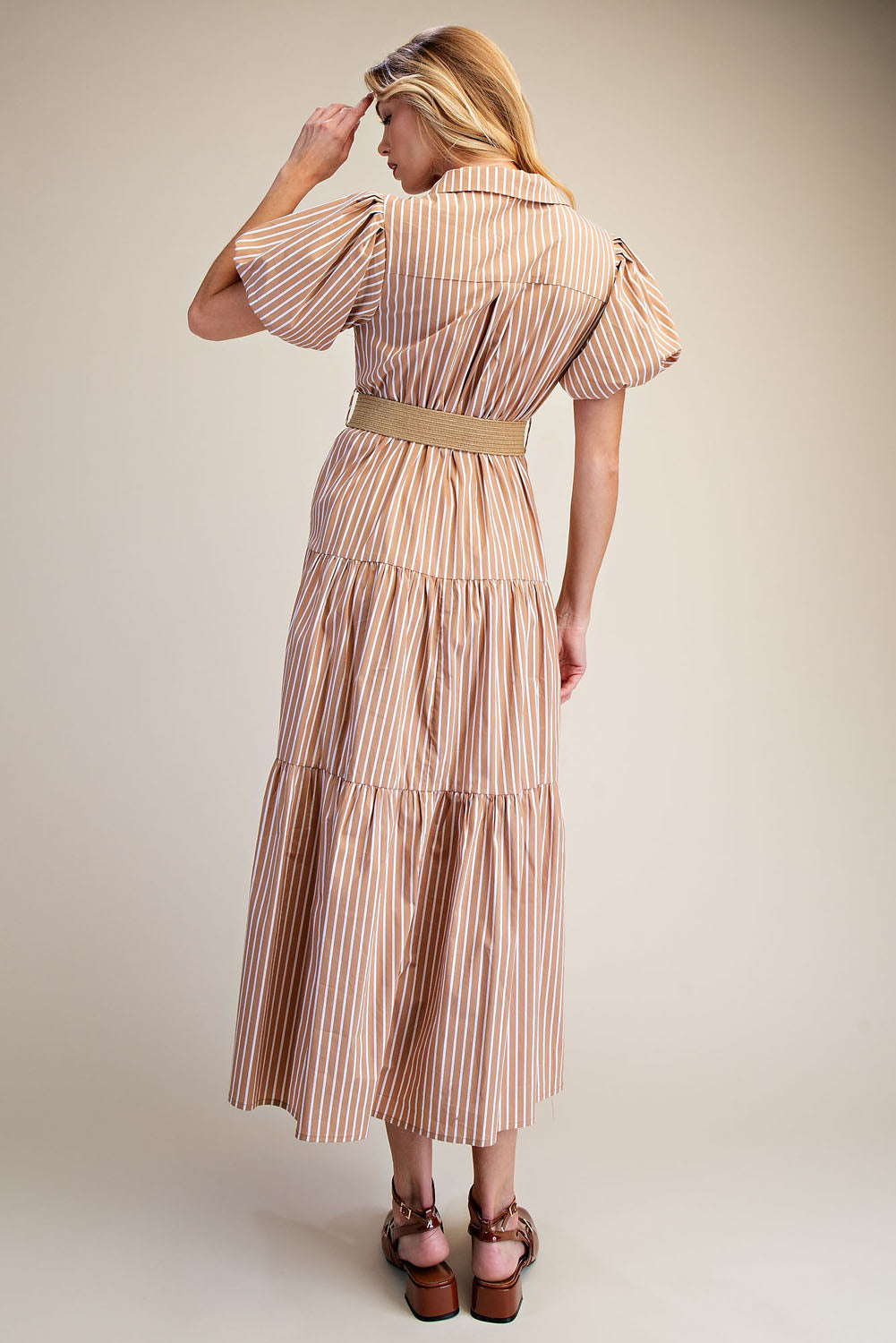 Puff Sleeve Shirt Dress