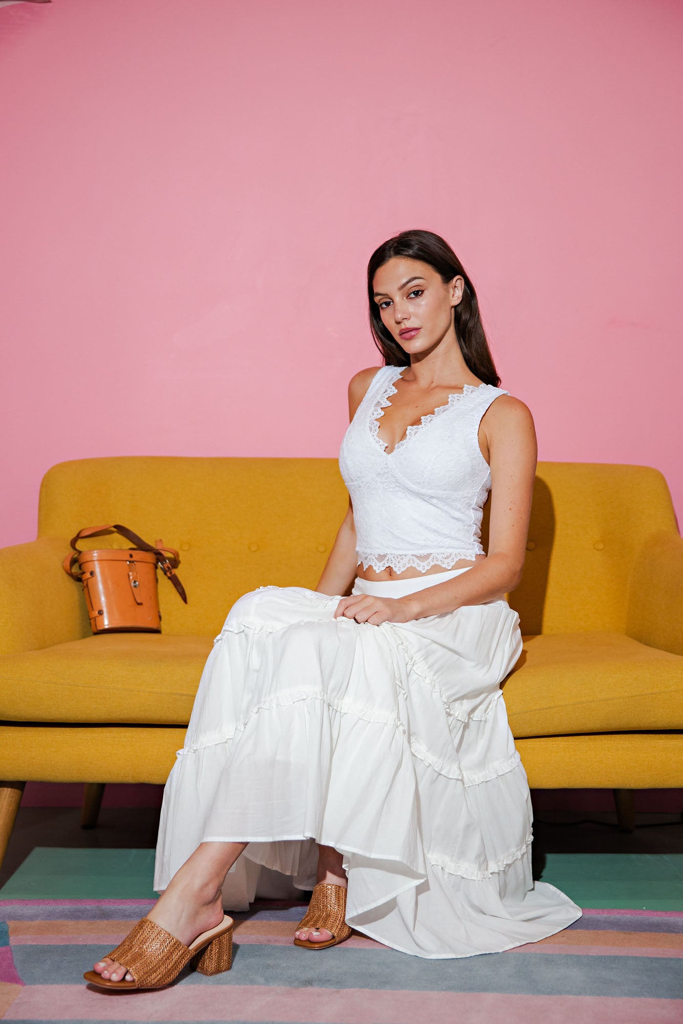Tiered Ruffle Maxi Skirt | Boho Cotton Flowing Summer Skirt