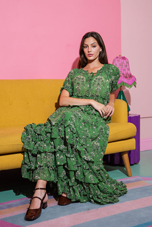 Garden Muse Ruffle Set (Top & Skirt)