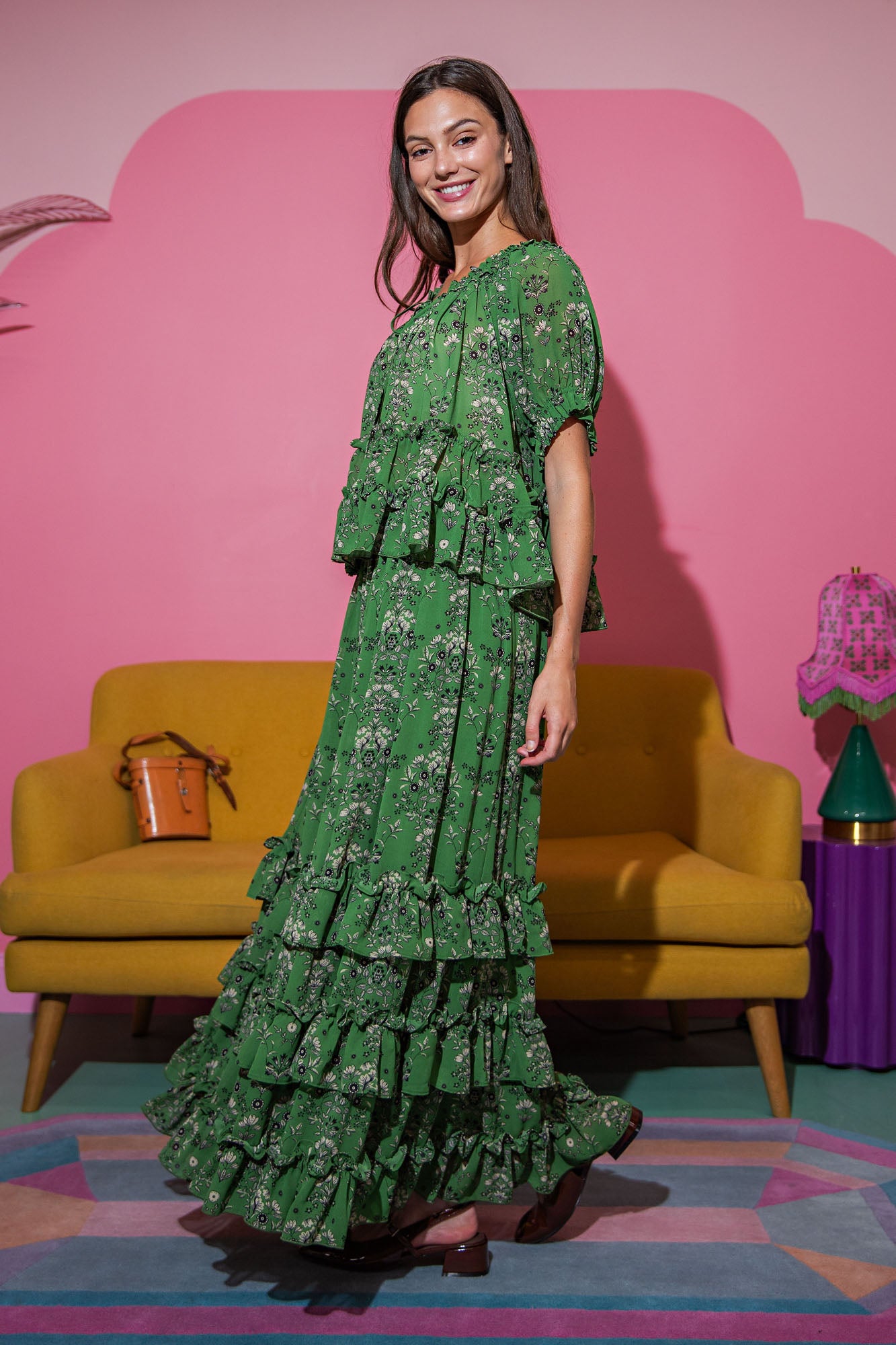 Garden Muse Ruffle Set (Top & Skirt)