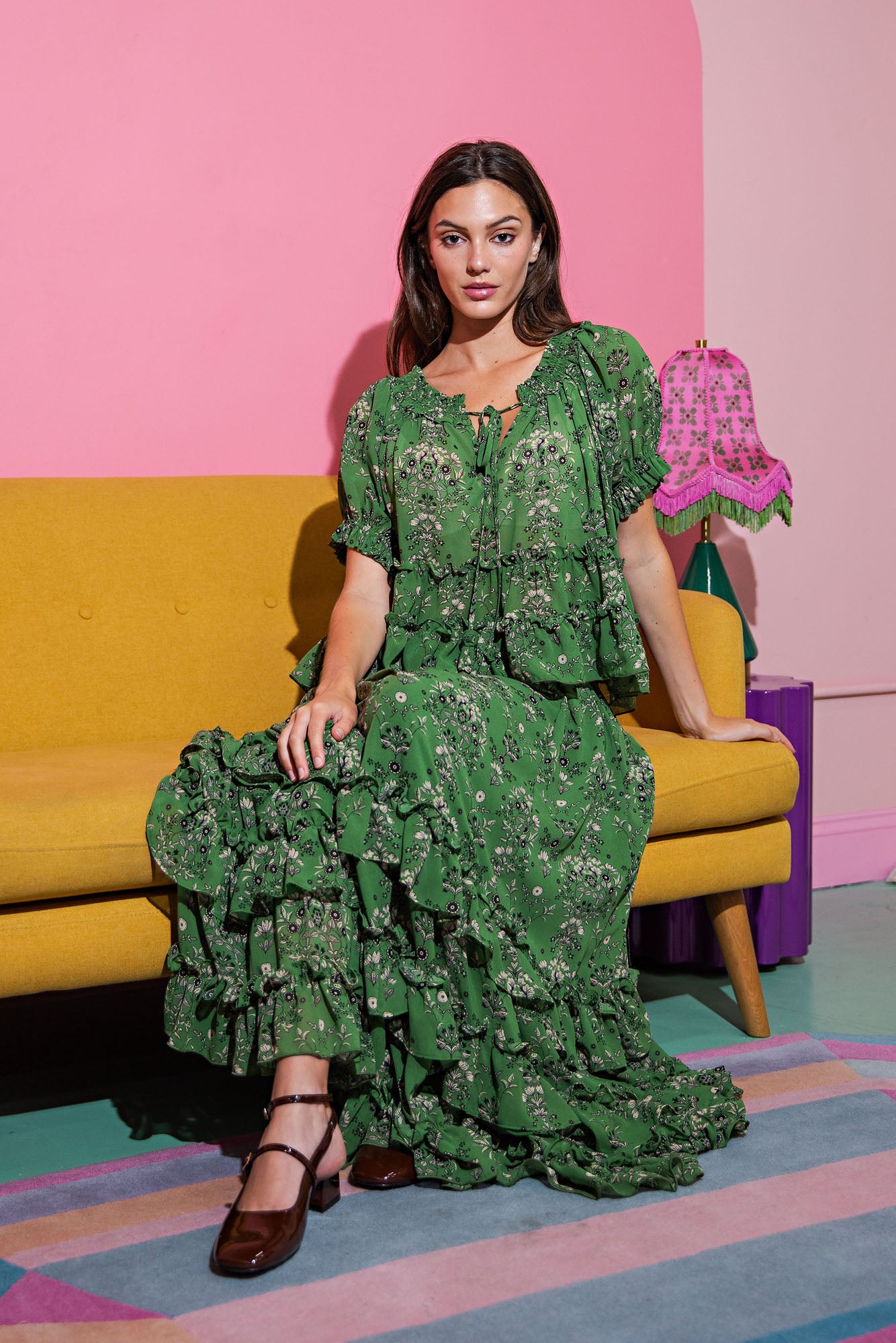 Garden Muse Ruffle Set (Top & Skirt)