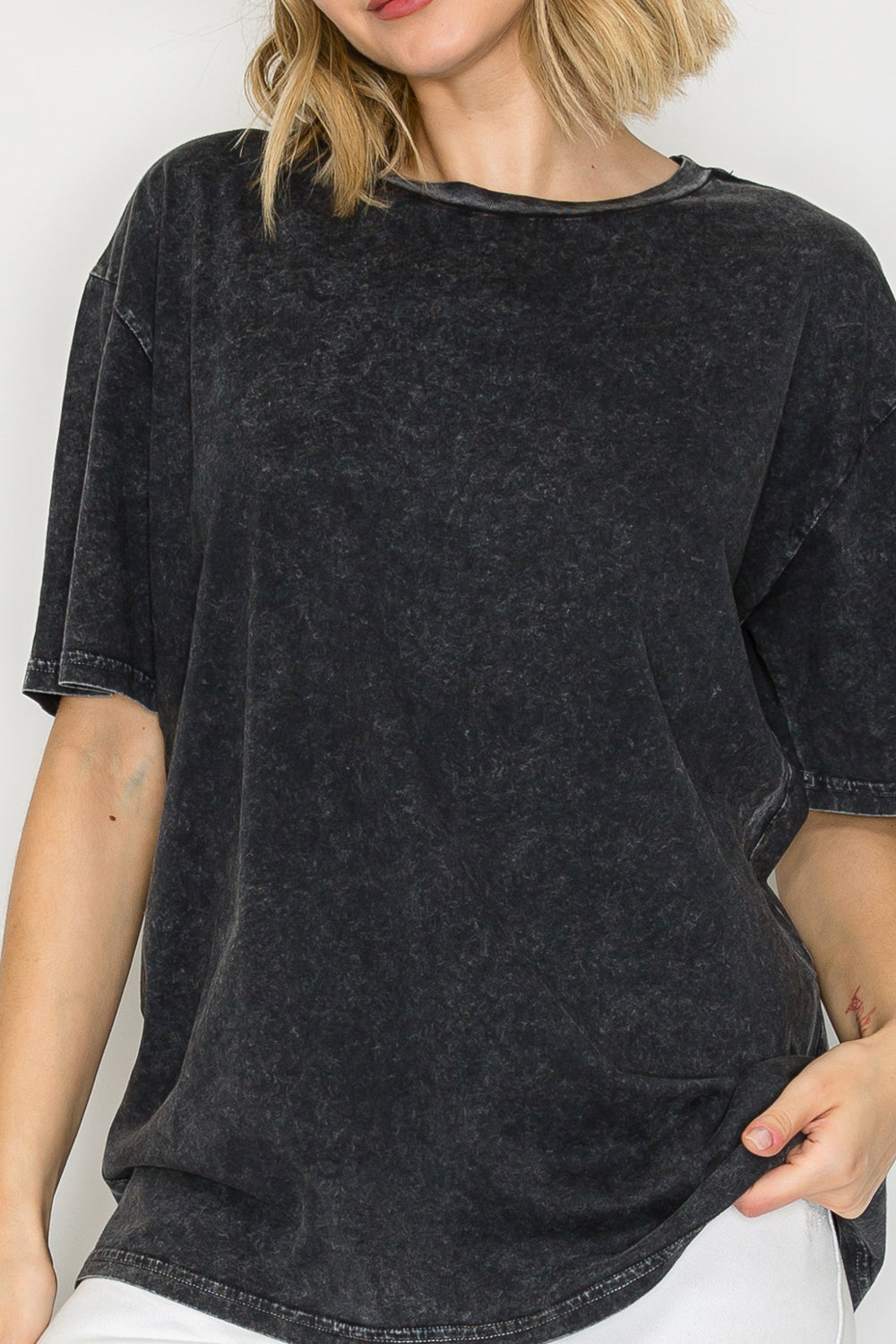 Mineral Washed Cotton Crop Tee – Vintage Boxy Fit