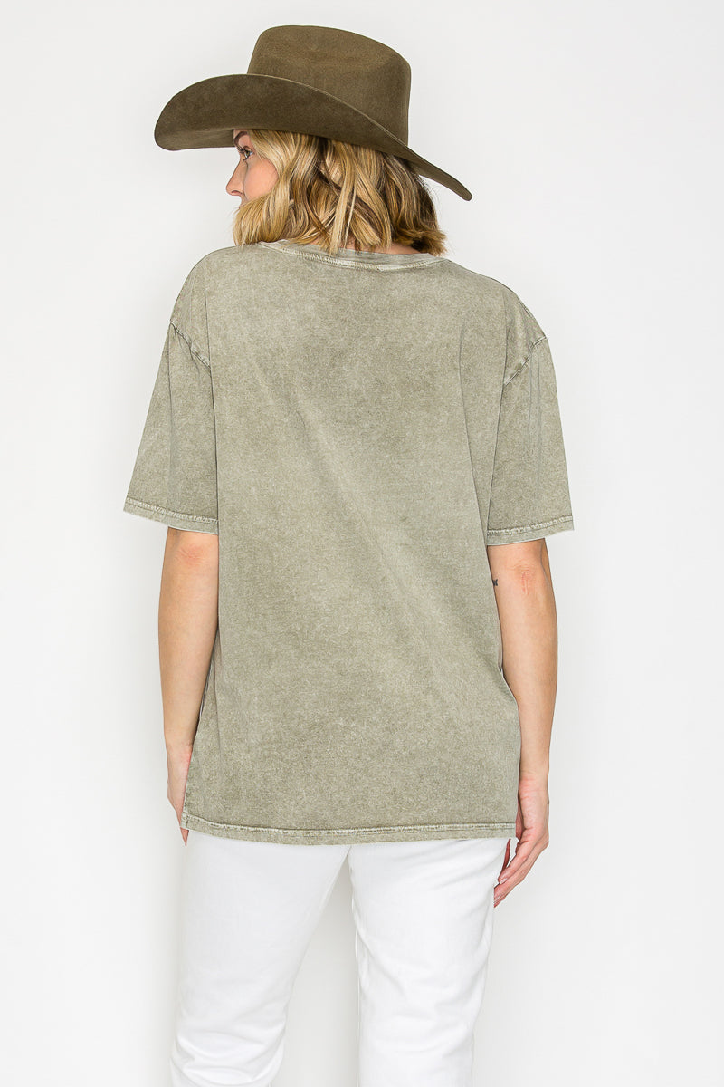 Mineral Washed Cotton Crop Tee – Vintage Boxy Fit