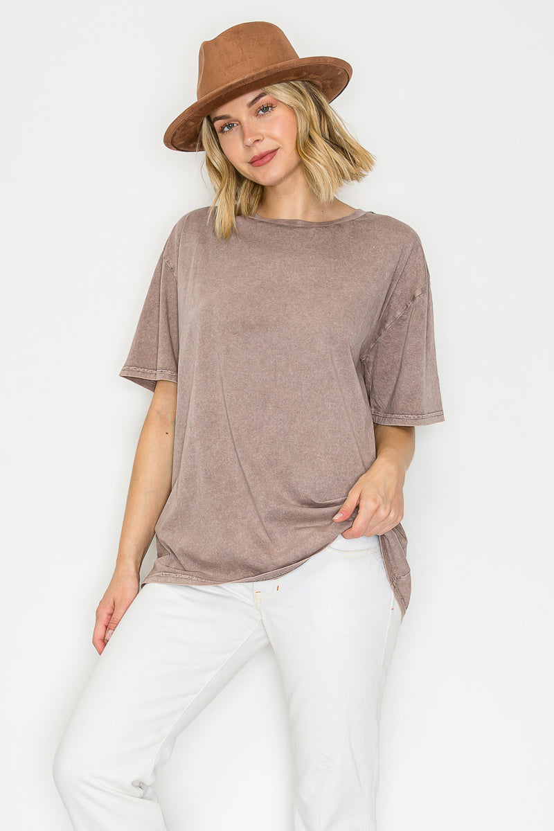 Mineral Washed Cotton Crop Tee – Vintage Boxy Fit