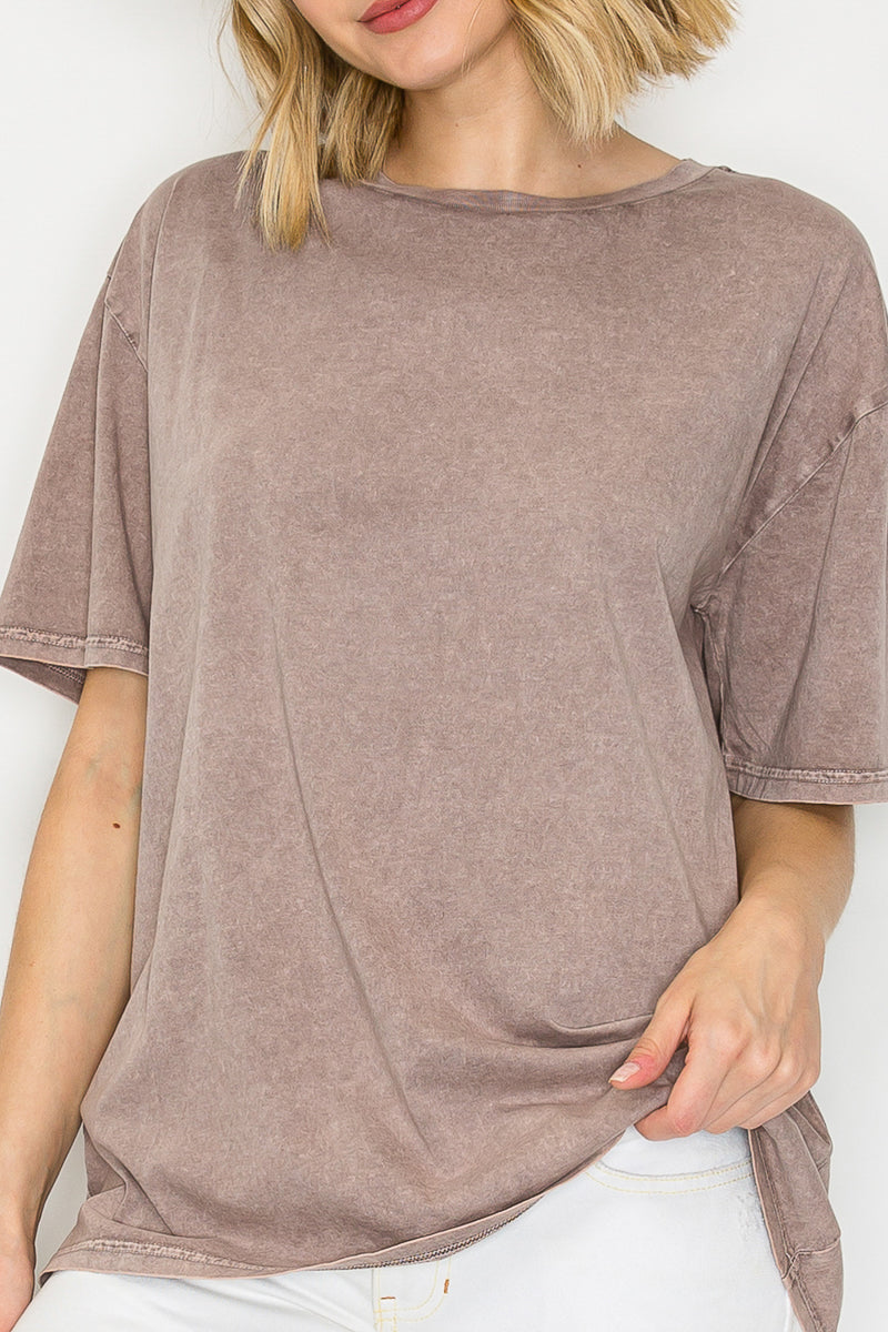 Mineral Washed Cotton Crop Tee – Vintage Boxy Fit