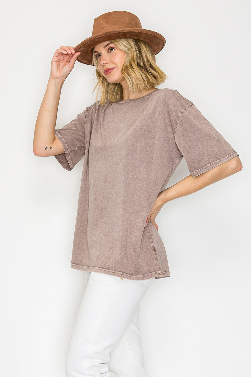 Mineral Washed Cotton Crop Tee – Vintage Boxy Fit