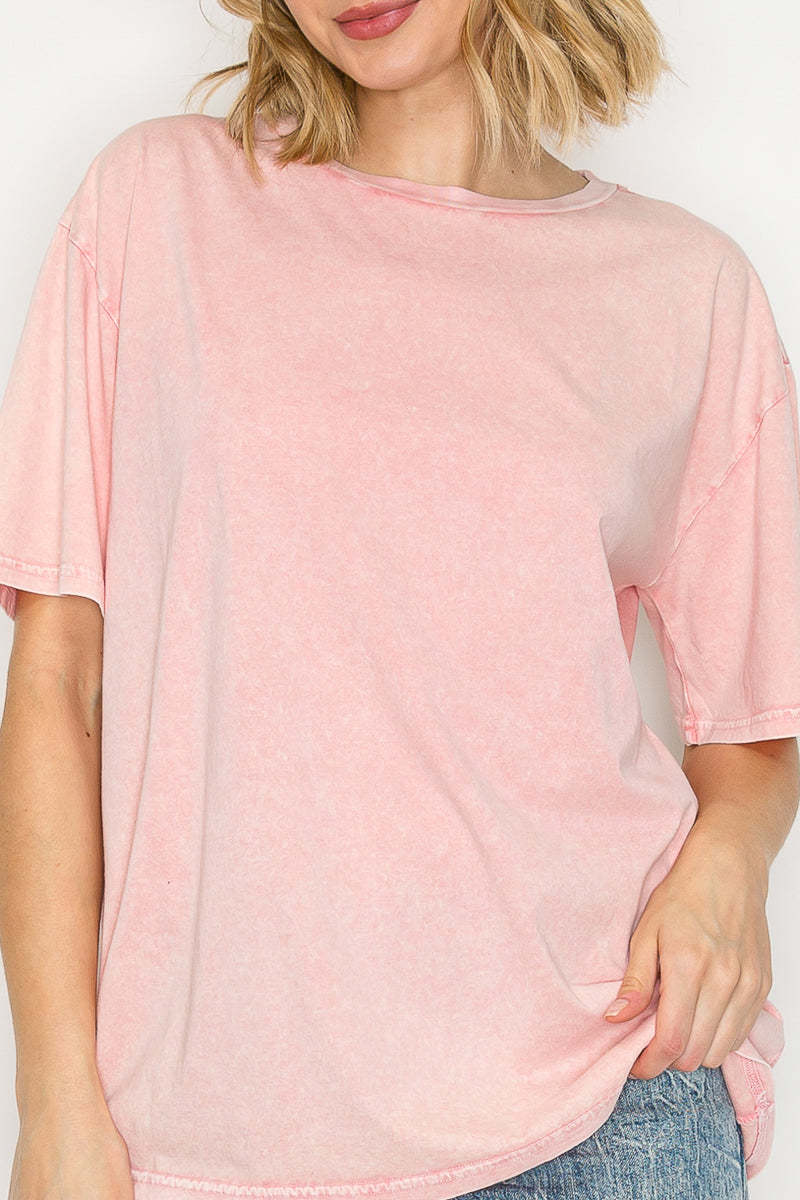 Mineral Washed Cotton Crop Tee – Vintage Boxy Fit