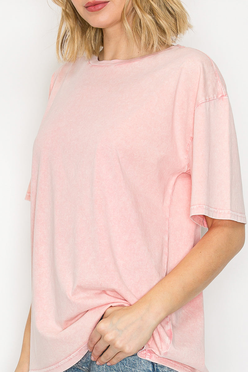Mineral Washed Cotton Crop Tee – Vintage Boxy Fit