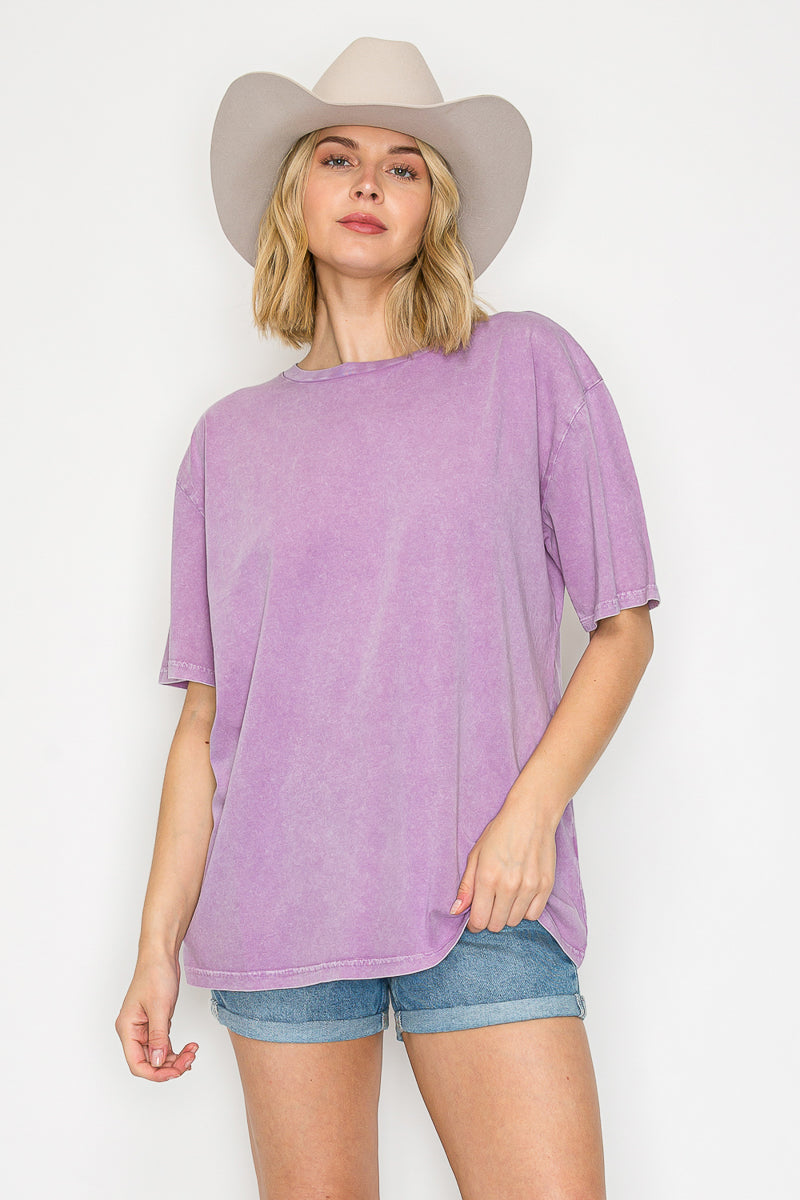 Mineral Washed Cotton Crop Tee – Vintage Boxy Fit