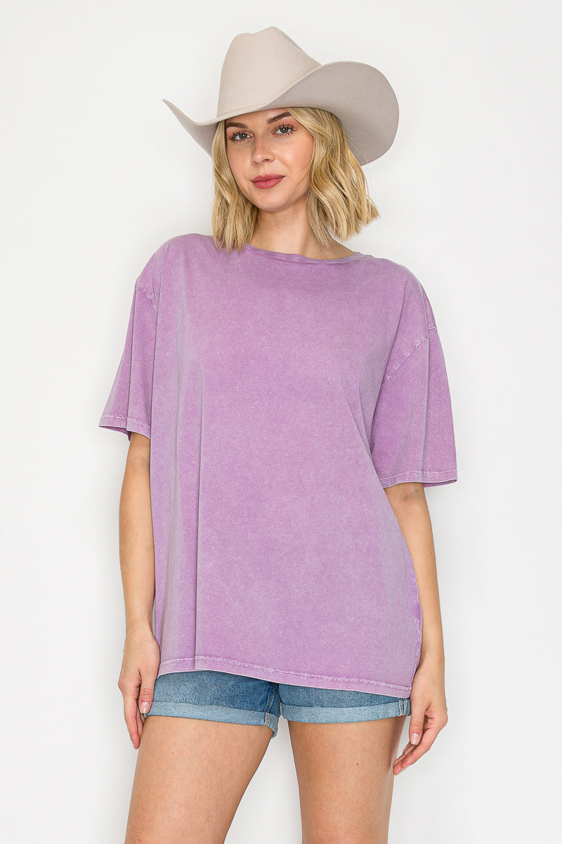 Mineral Washed Cotton Crop Tee – Vintage Boxy Fit