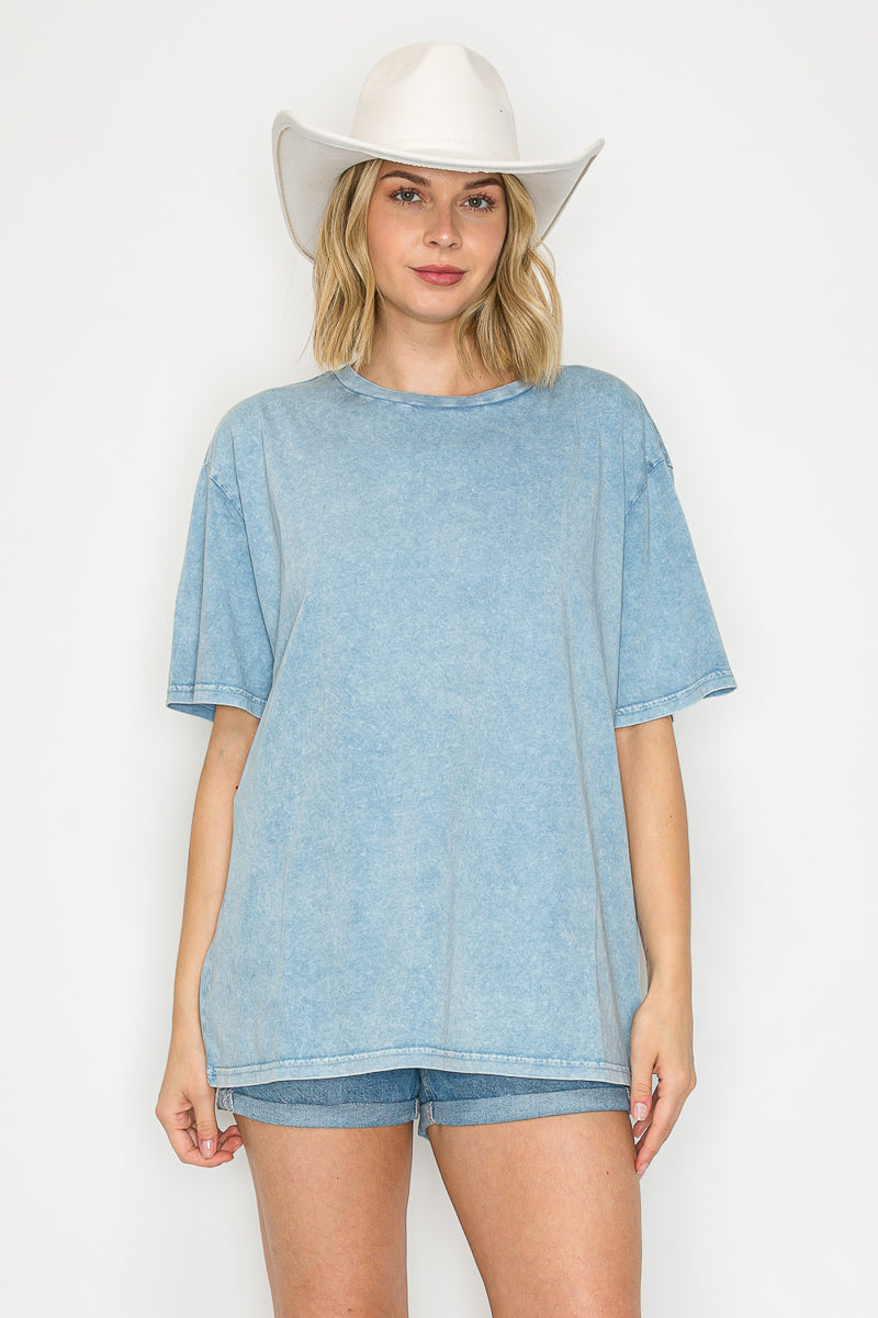 Mineral Washed Cotton Crop Tee – Vintage Boxy Fit