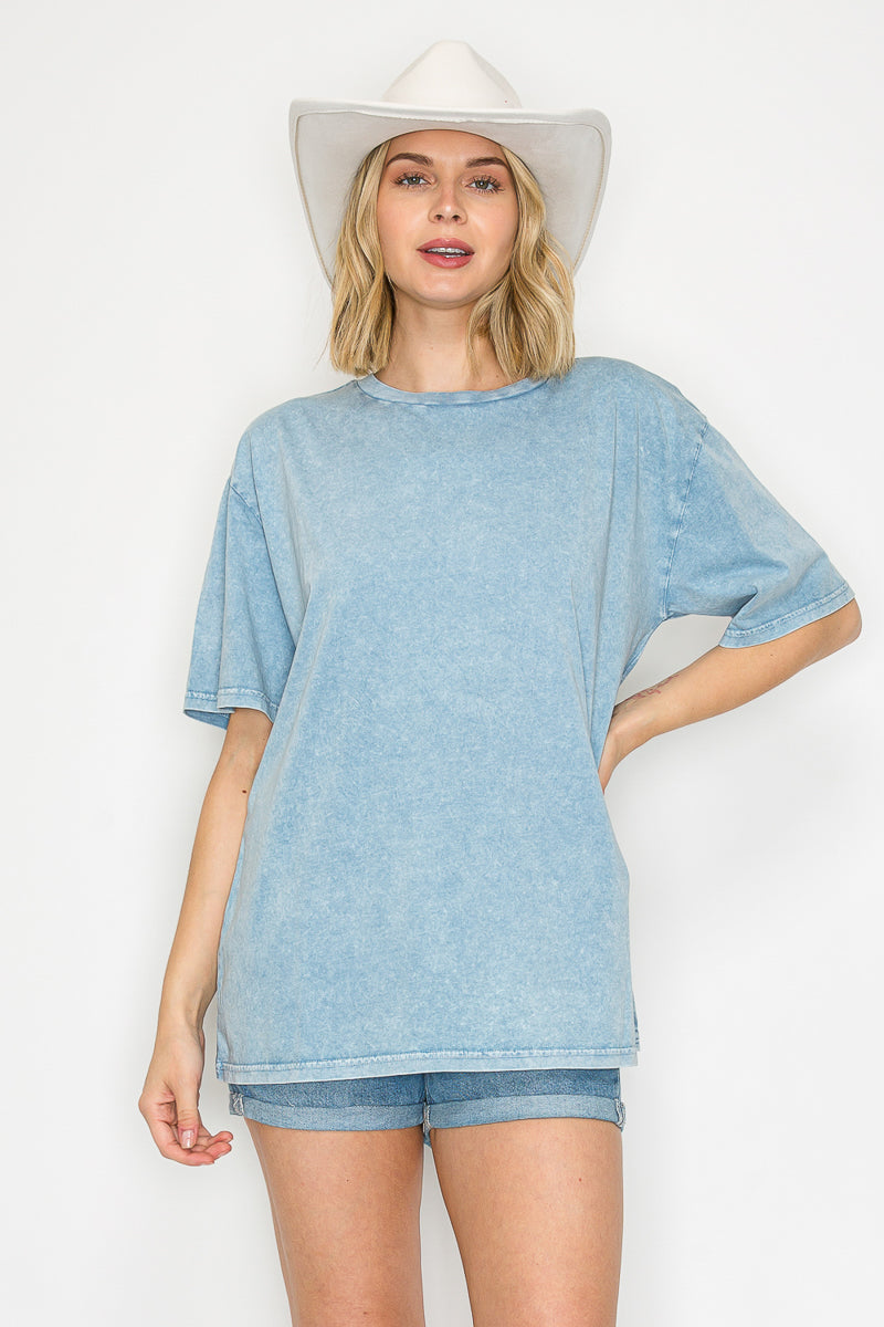 Mineral Washed Cotton Crop Tee – Vintage Boxy Fit