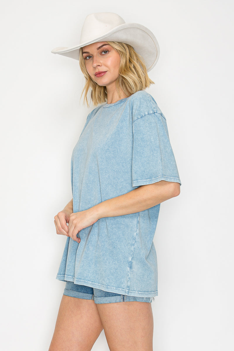 Mineral Washed Cotton Crop Tee – Vintage Boxy Fit